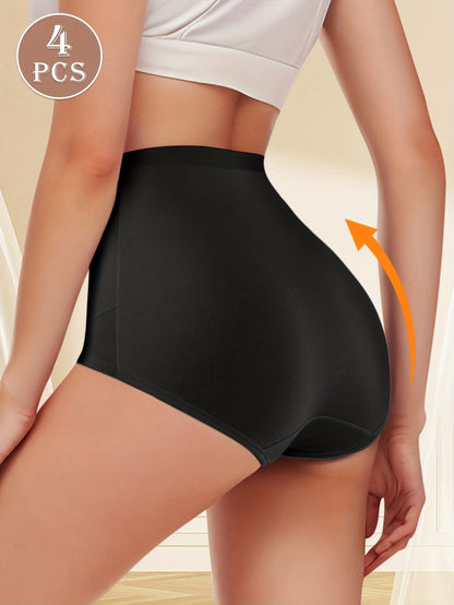 Panties sin costuras de talle alto para mujer, con control de abdomen