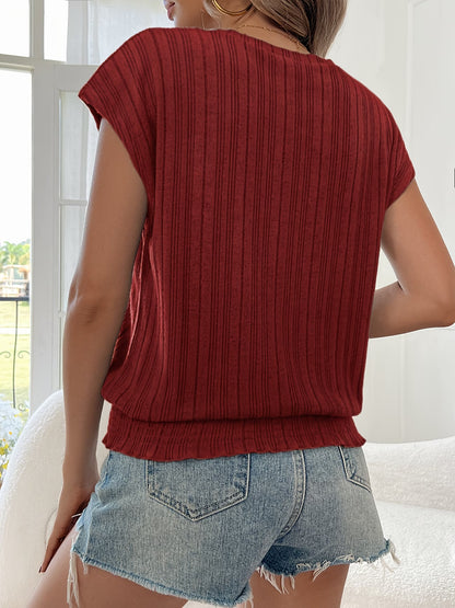 Blusa ligera elegante e informal de verano para mujer, Talla XL