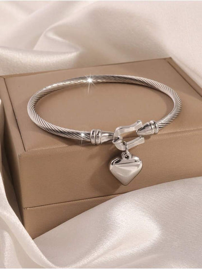 Pulsera abierta de moda en acero inoxidable de alta calidad. Para Hombre y Mujer.
