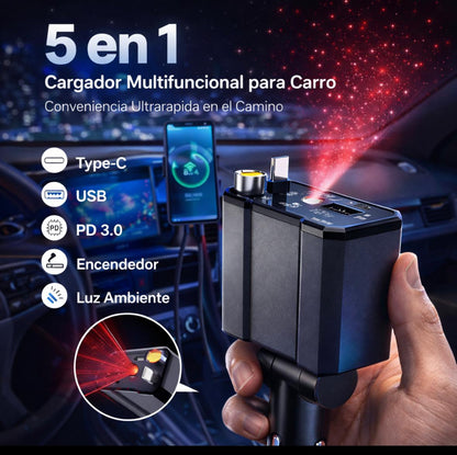 Cargador 5 en 1 para carro