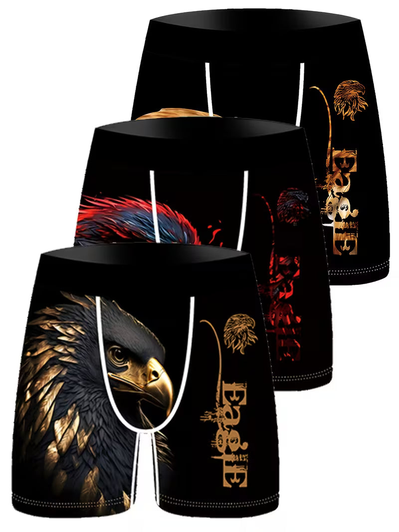 Paquete de 3 Bóxers con Estampado de Águila