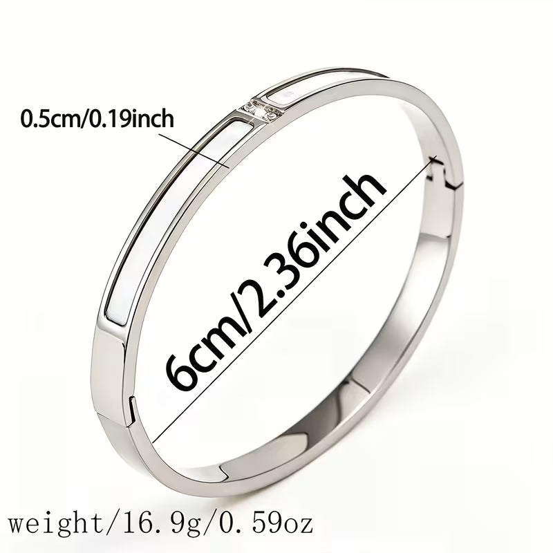 Brazalete de acero inoxidable de lujo