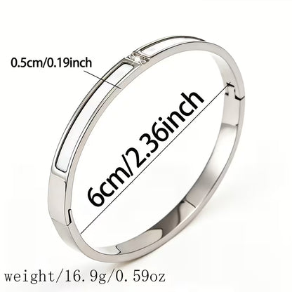 Brazalete de acero inoxidable de lujo