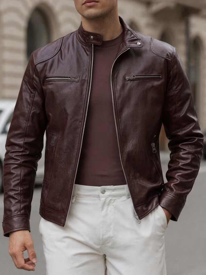 Abrigo para hombre de estilo inglés, color café, Talla XL
