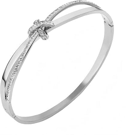 Pulsera abierta de moda en acero inoxidable de alta calidad, resistente a la decoloración, cómoda y versátil.