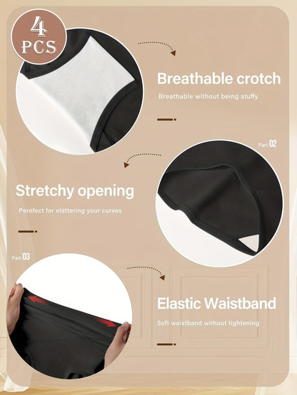 Panties sin costuras de talle alto para mujer, con control de abdomen