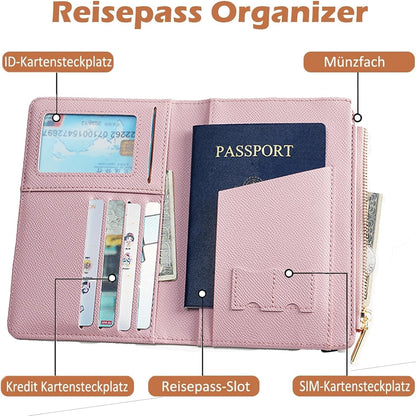 PORTA PASAPORTE MODELO C362-1 ROSADO