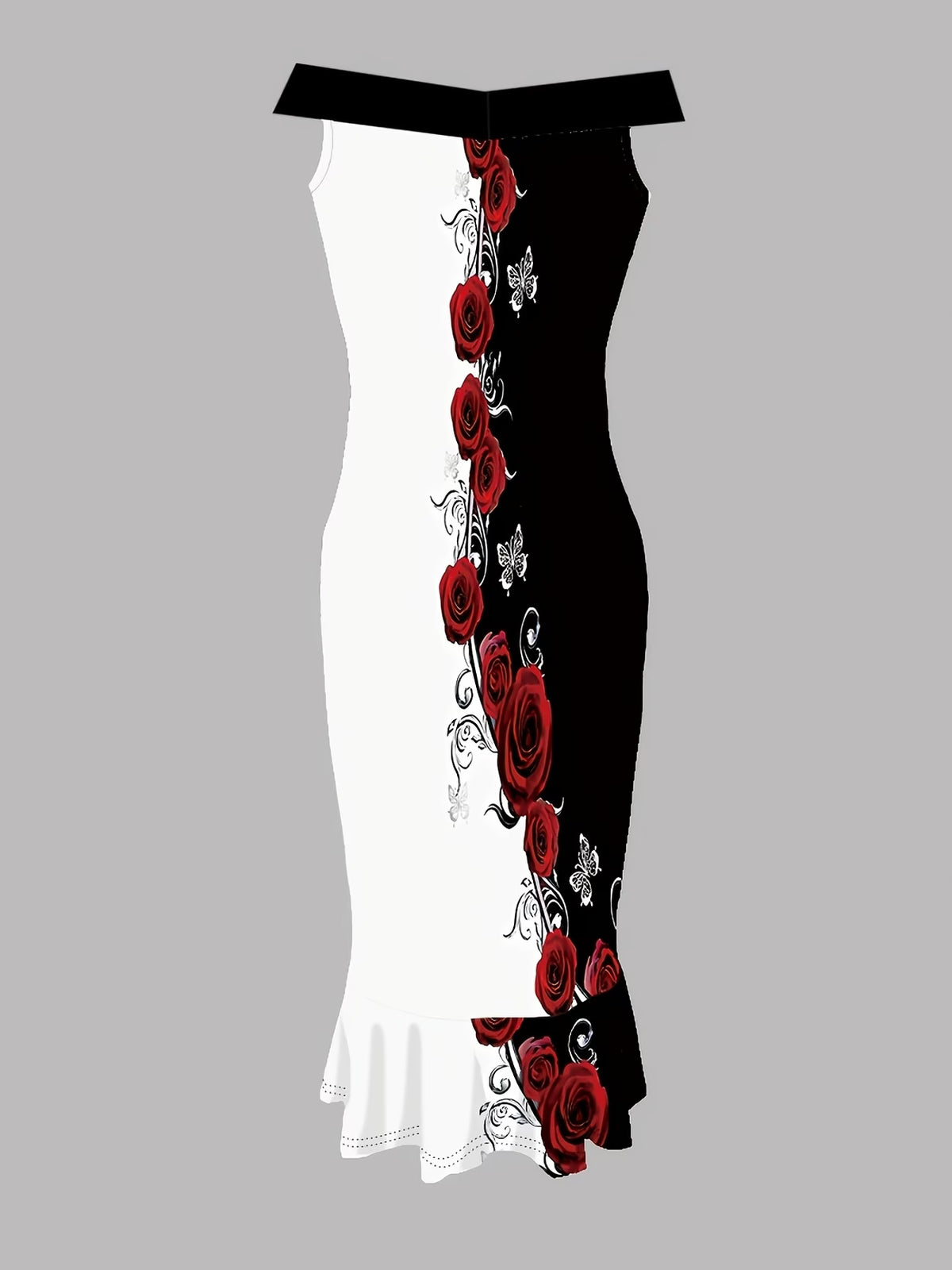 Vestido elegante de moda con estampado