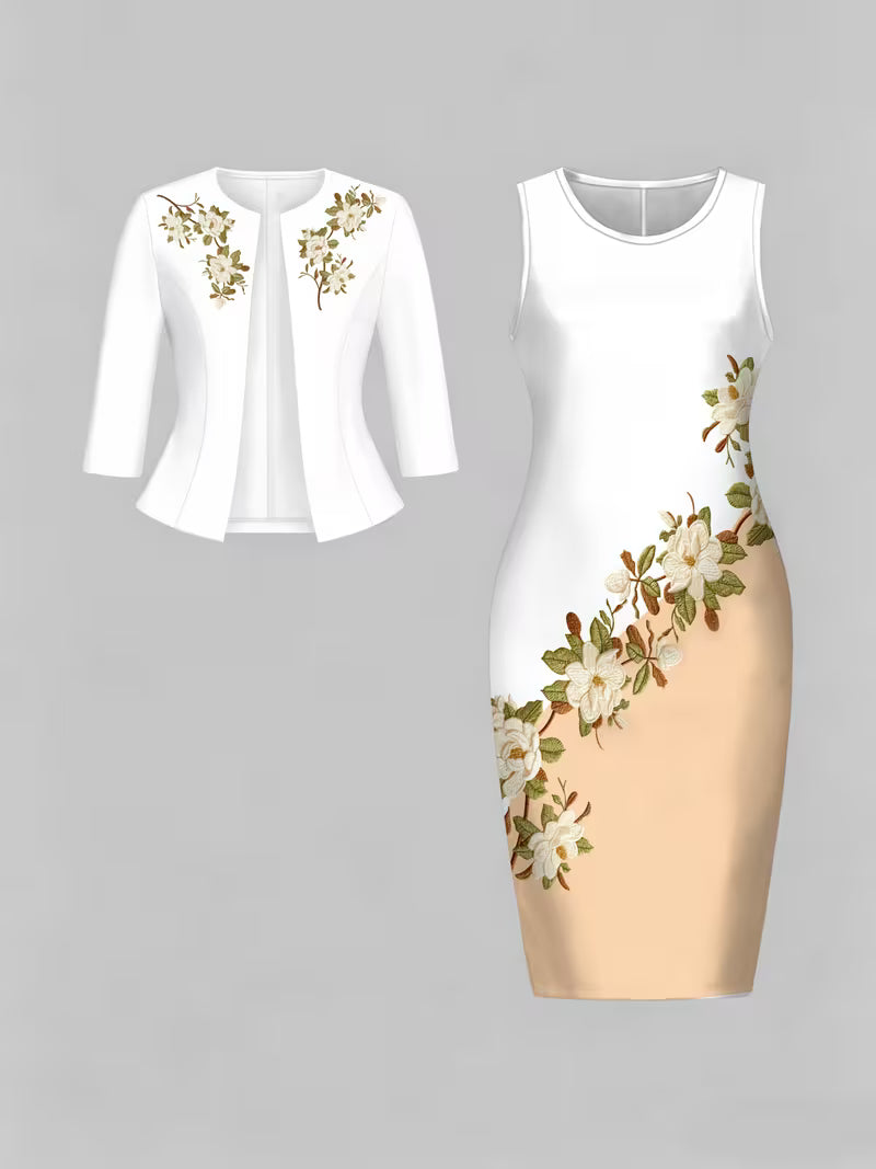 Conjunto de vestido de estilo casual