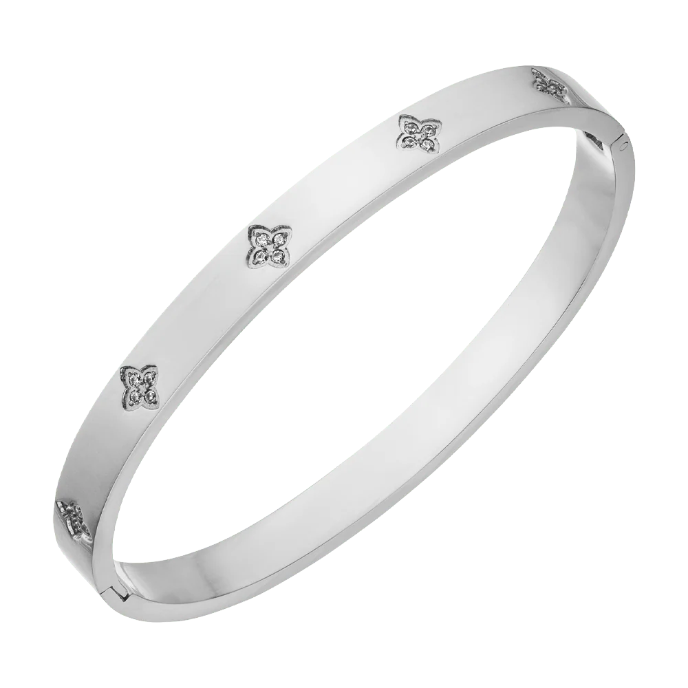 Pulsera abierta de moda en acero inoxidable de alta calidad.