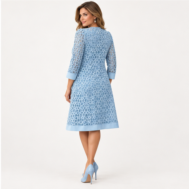 Vestido y Cárdigan Largo, Elegancia Plena. Talla S