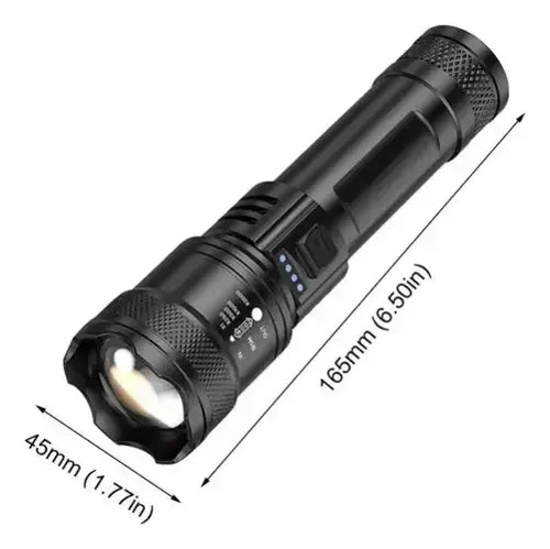 Linterna Recargable USB, Super Bright High Power LED Flashlight