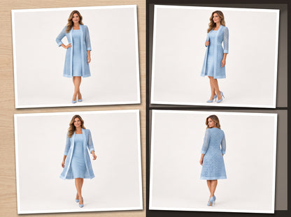 Vestido y Cárdigan Largo, Elegancia Plena. Talla S