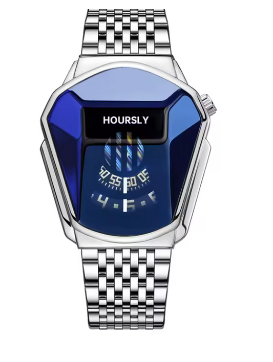 RELOJ DIAMANTE PLATEADO