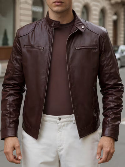 Abrigo para hombre de estilo inglés, color café, Talla XL