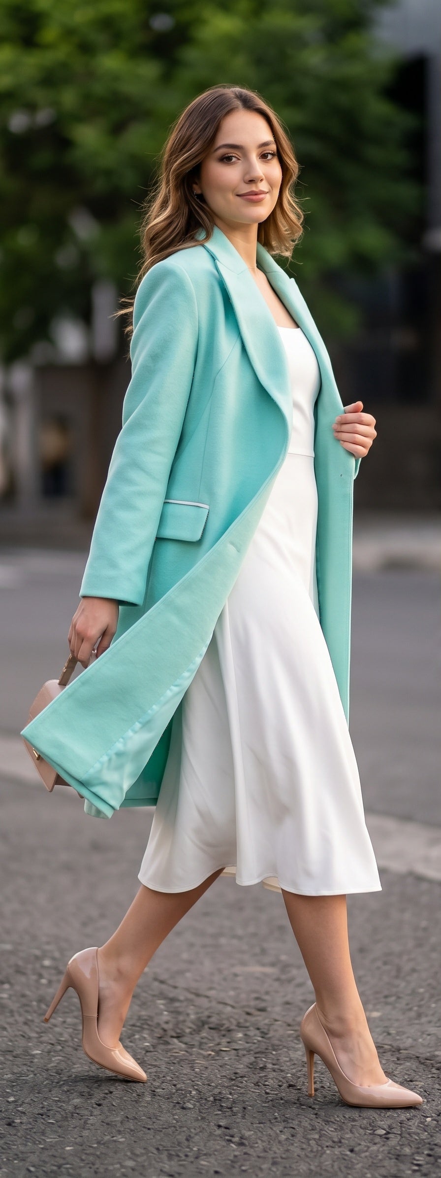 QUA BRAND Abrigo de Mujer / Chaqueta Elegante. Talla M
