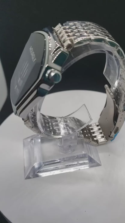 RELOJ DIAMANTE PLATEADO